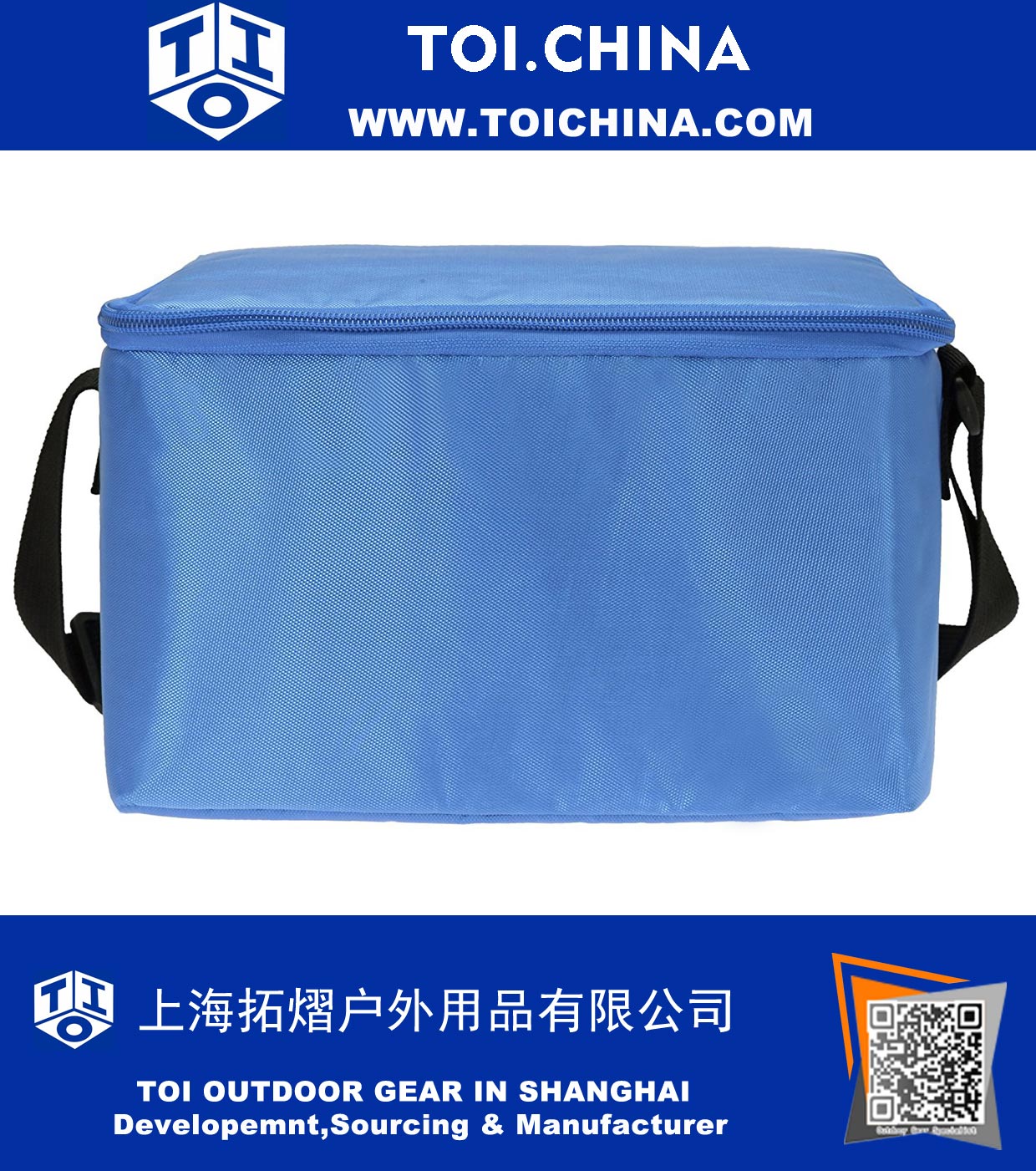 Insulated Lunch Box Cooler Bag Lock in Heat and Cold, Picnic Bag for Outdoor, Sports, Beach, Hiking and Camping, Lake Blue