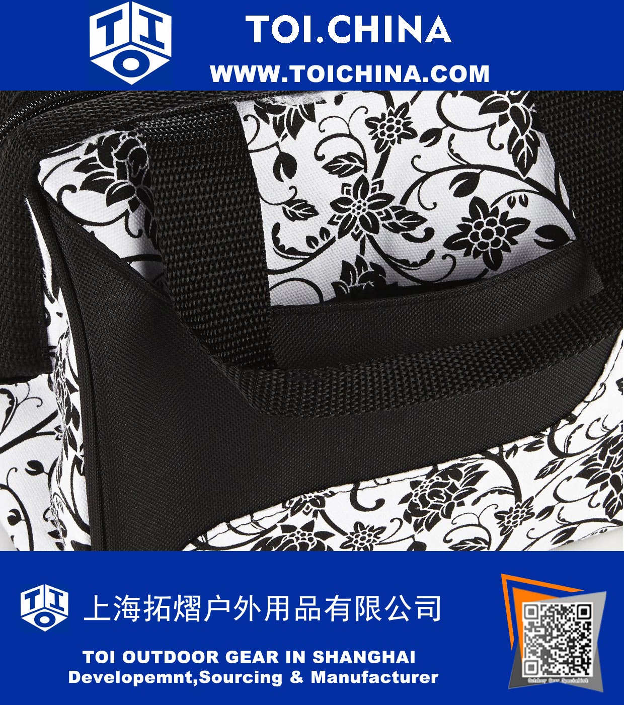Insulated Lunch Bag with Ice Pack, Exterior Pocket with Zipper Closure