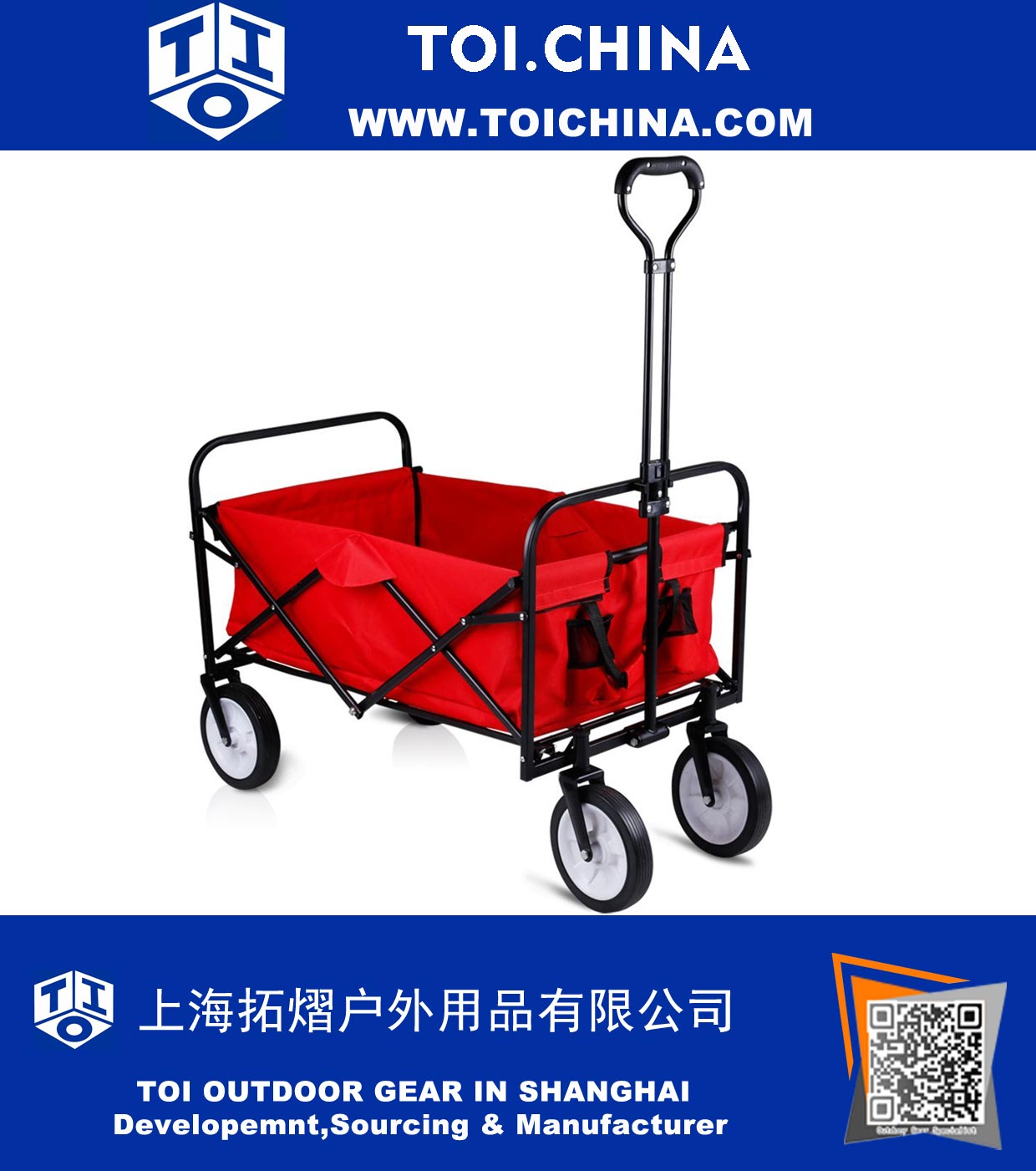 Collapsible Wagon Folding Outdoor Utility Sports Wagon