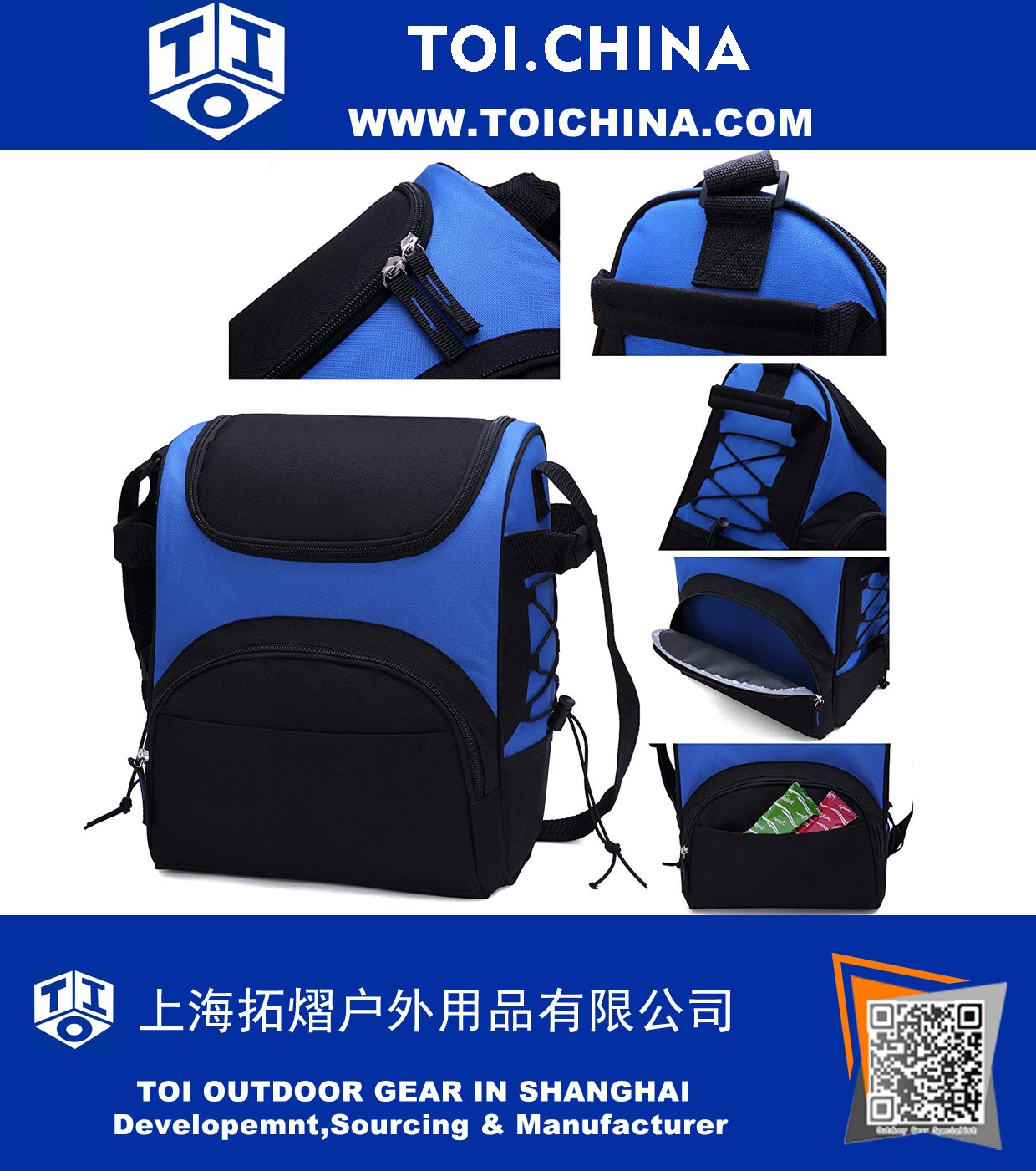 Large Insulated Lunch Bag Reusable Lunch Box Picnic Cooler Bag for Men, Women, Kids, Adjustable Shoulder Strap 