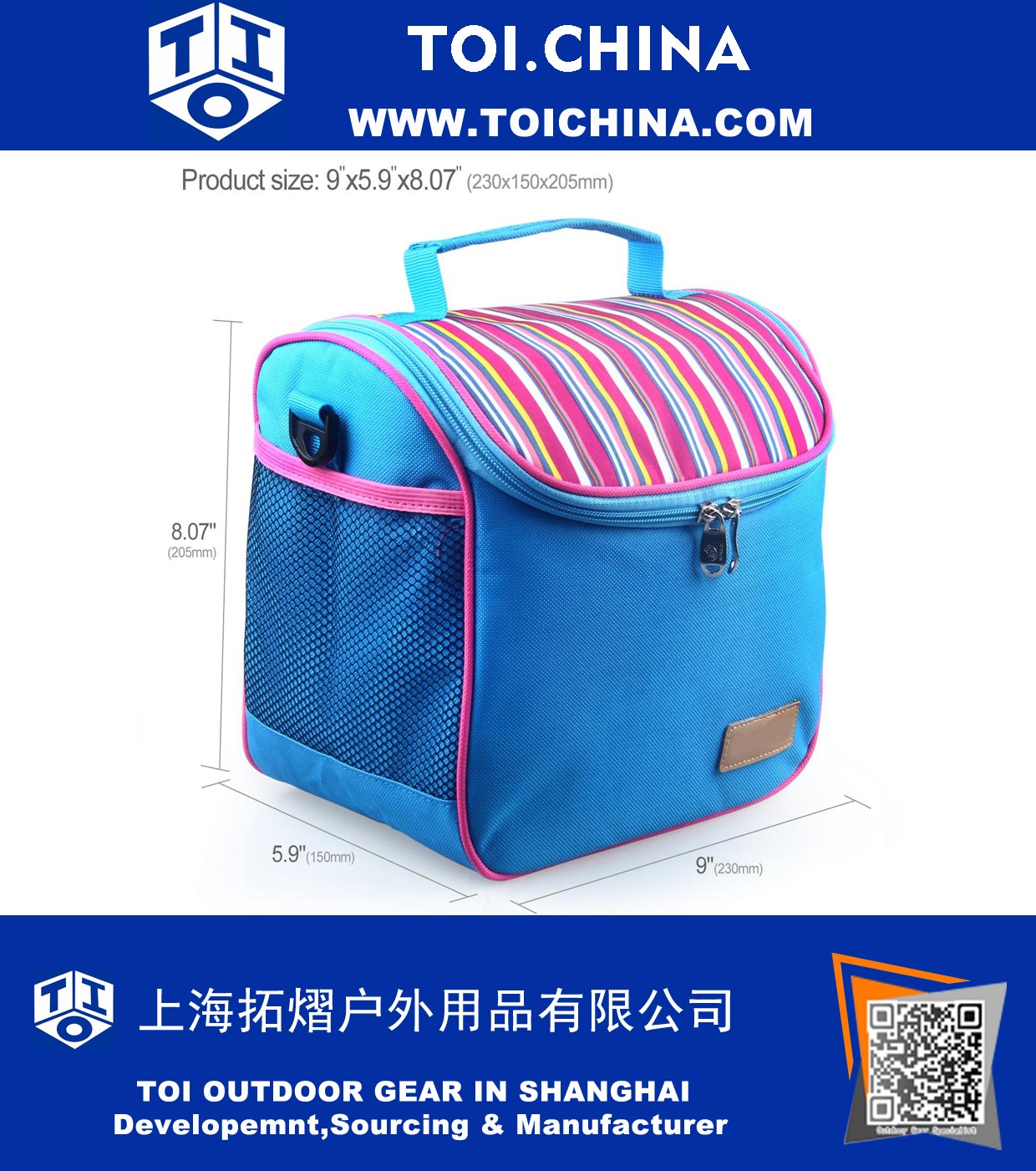 Insulated Cooler Bag with Removable Inner Liner Box, Freezable Cooler Lunch Tote with Detachable Shoulder Strap for Kids Adults Picnic Fashionable 