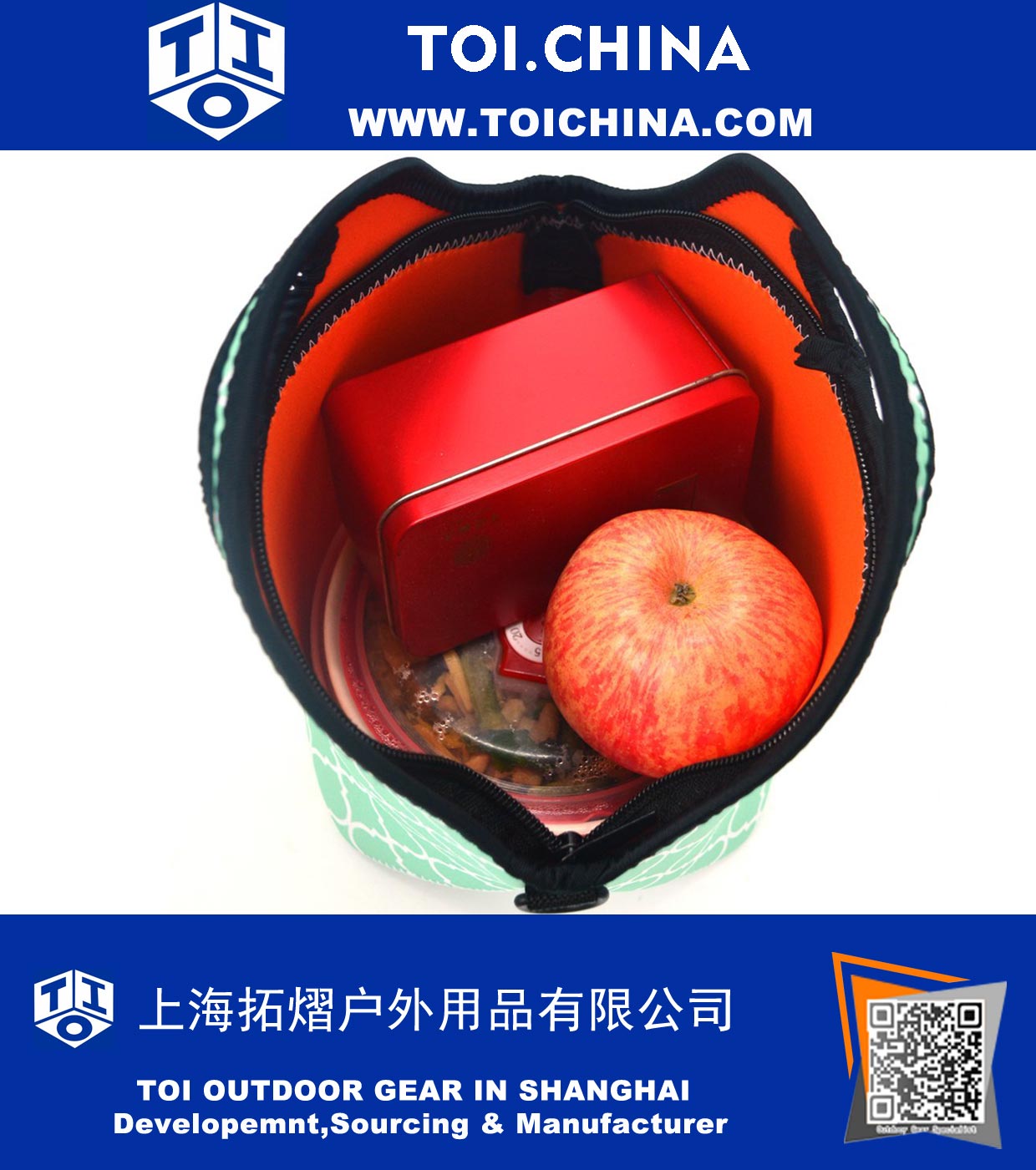 Neoprene Water Resistant Portable Lunch Bag 