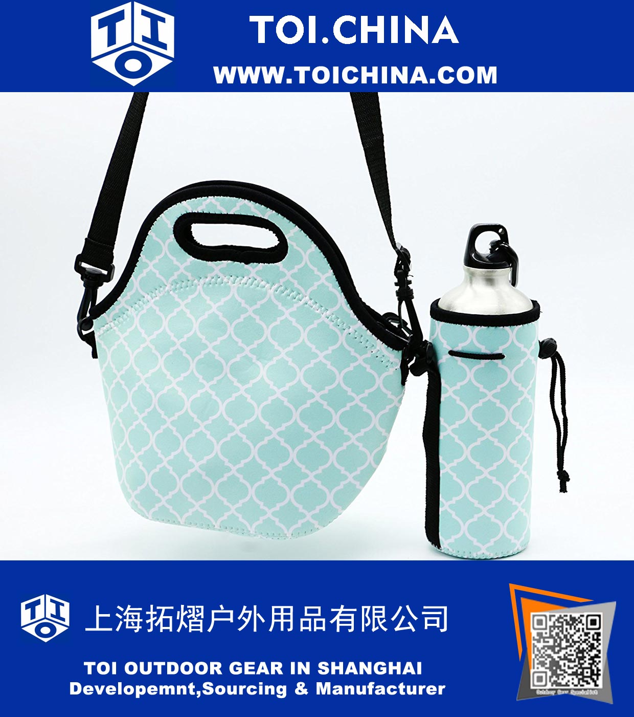 Neoprene Water Resistant Portable Lunch Bag 