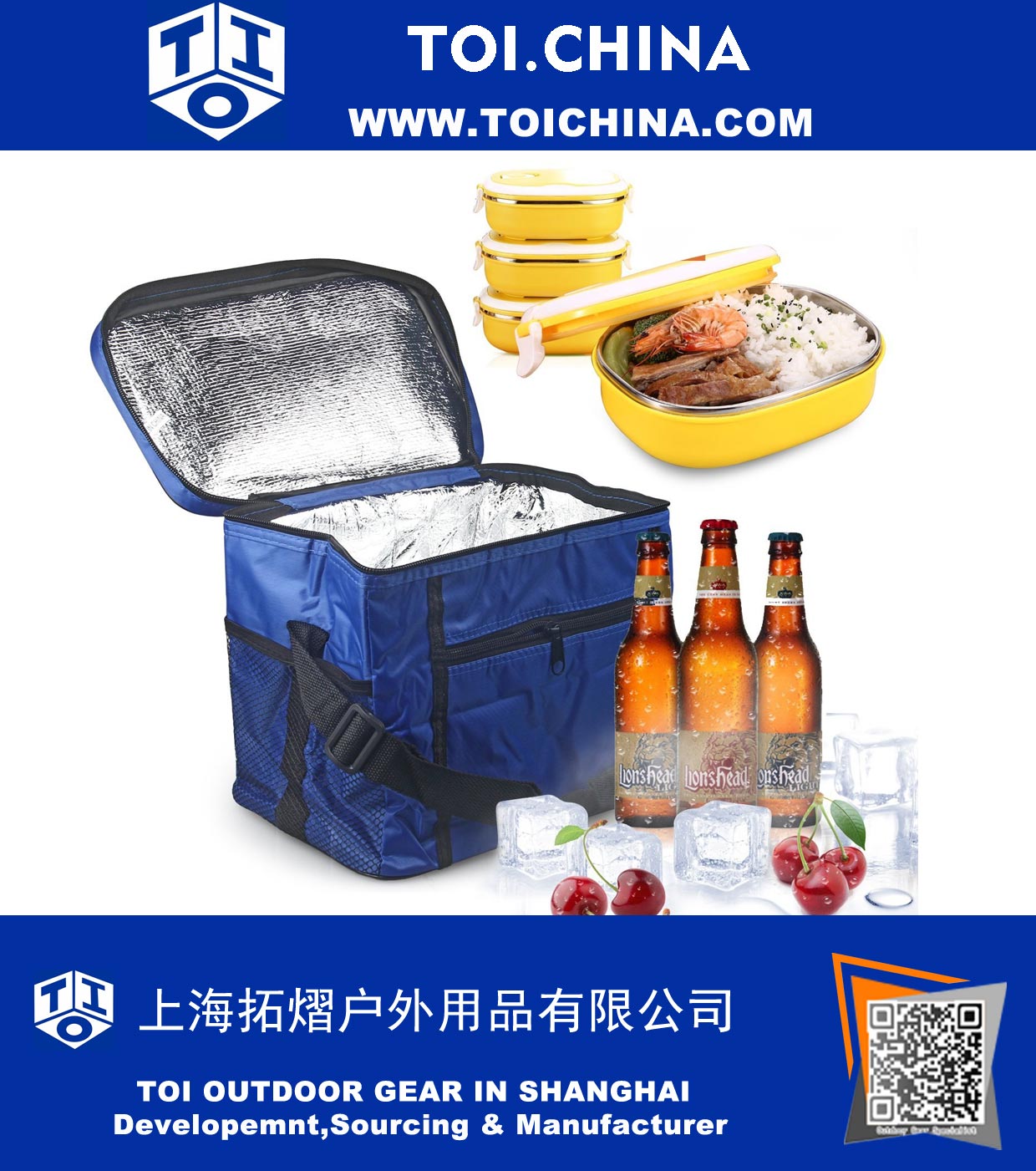 Large Insulated Lunch Tote Bag Cooler Box