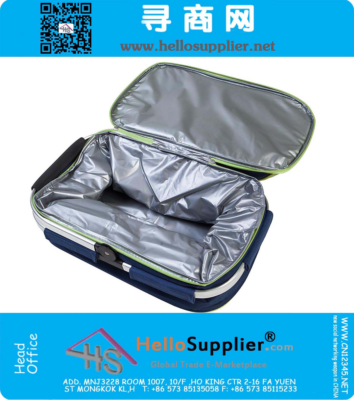 Insulated Folding Collapsible Picnic Basket 