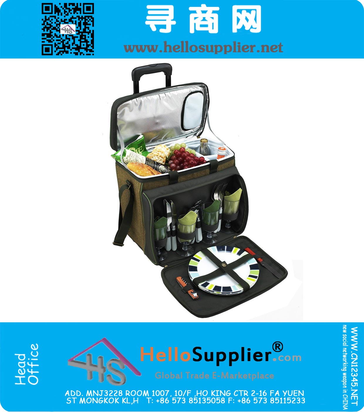 Eco Picnic Cooler for 4 with Wheels