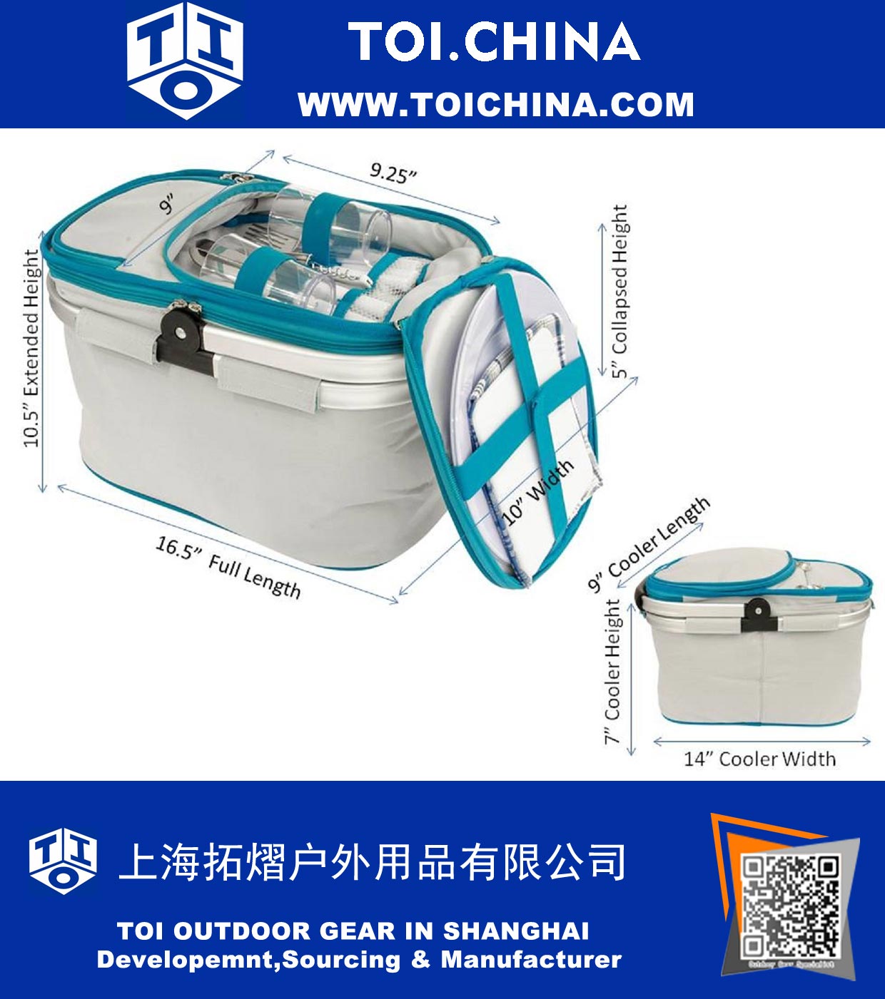 Collapsible Insulated Picnic Basket