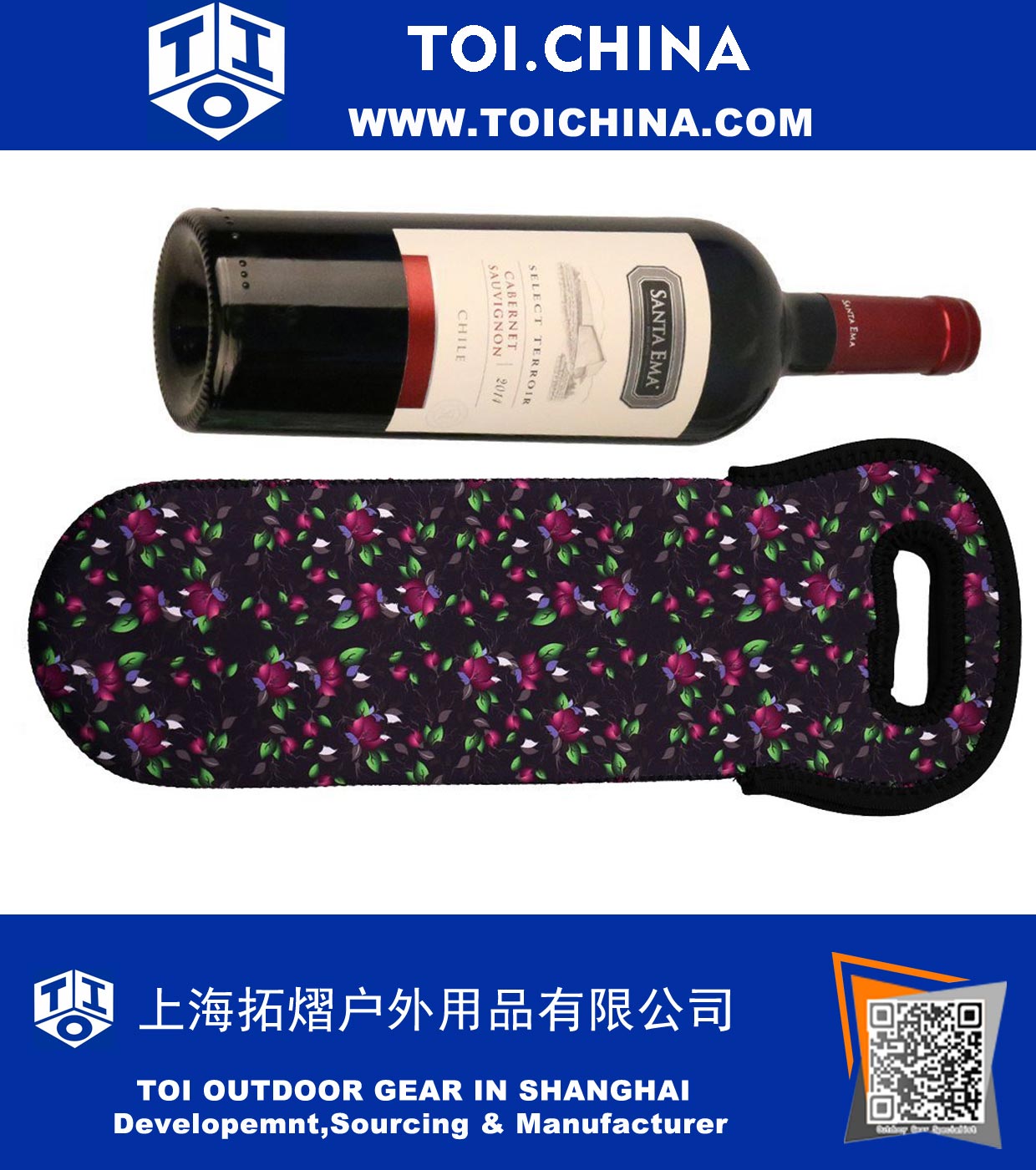 Single Bottle Wine Carrier Tote 