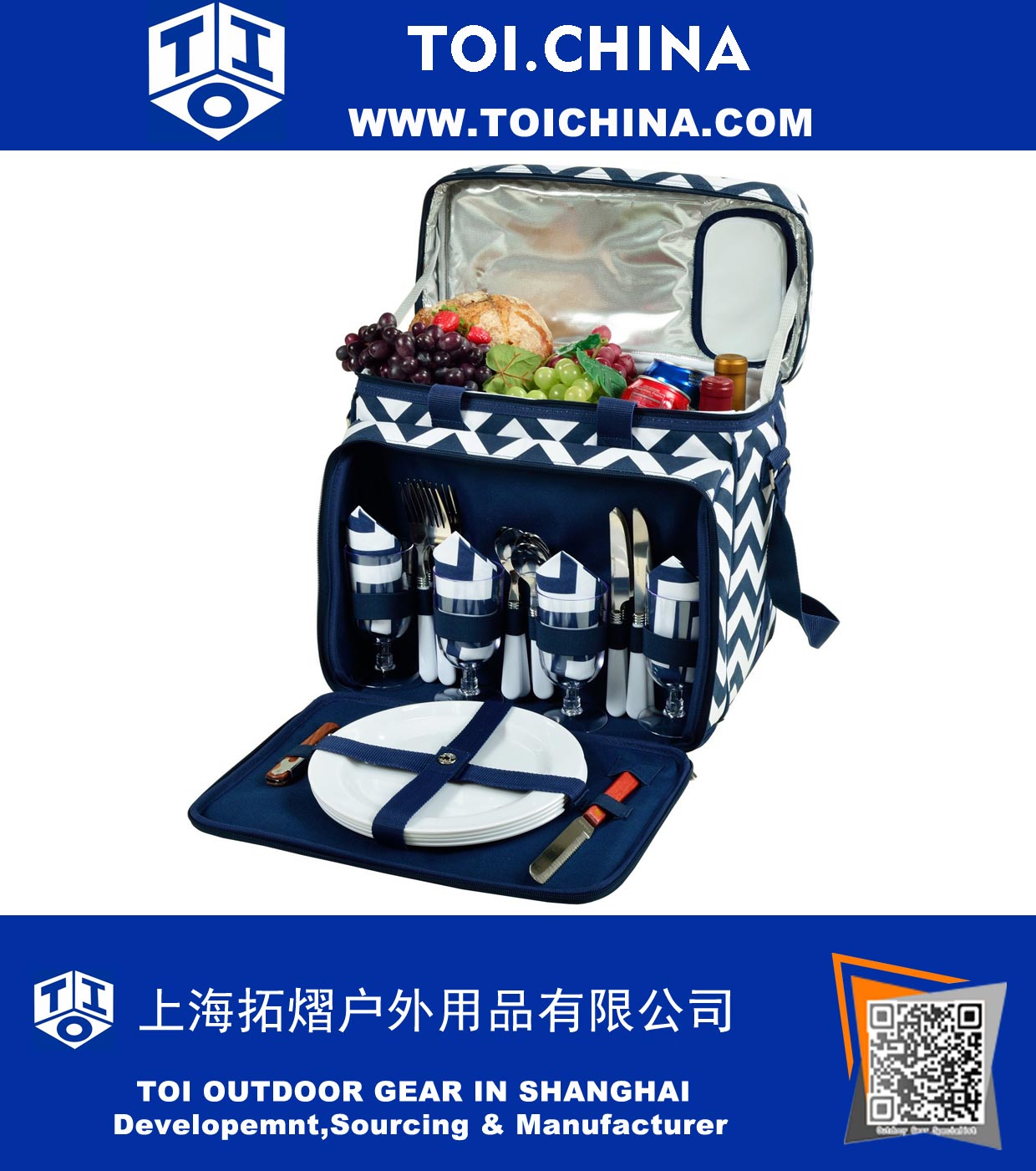 Equipped Insulated Picnic Cooler
