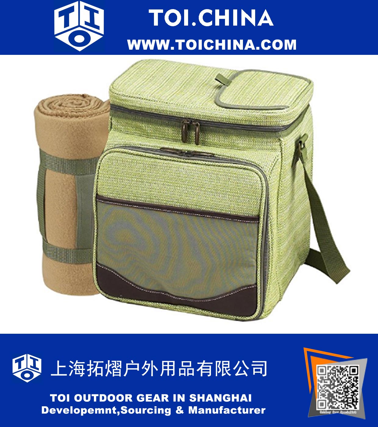 Picnic Cooler for Two with Blanket