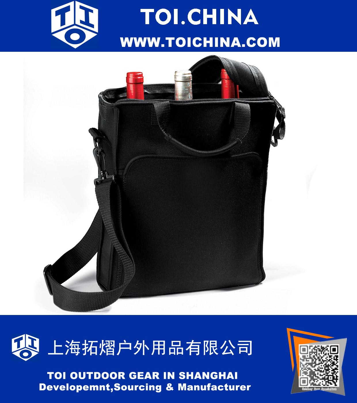 3-Bottle Neoprene Wine Tote Bag