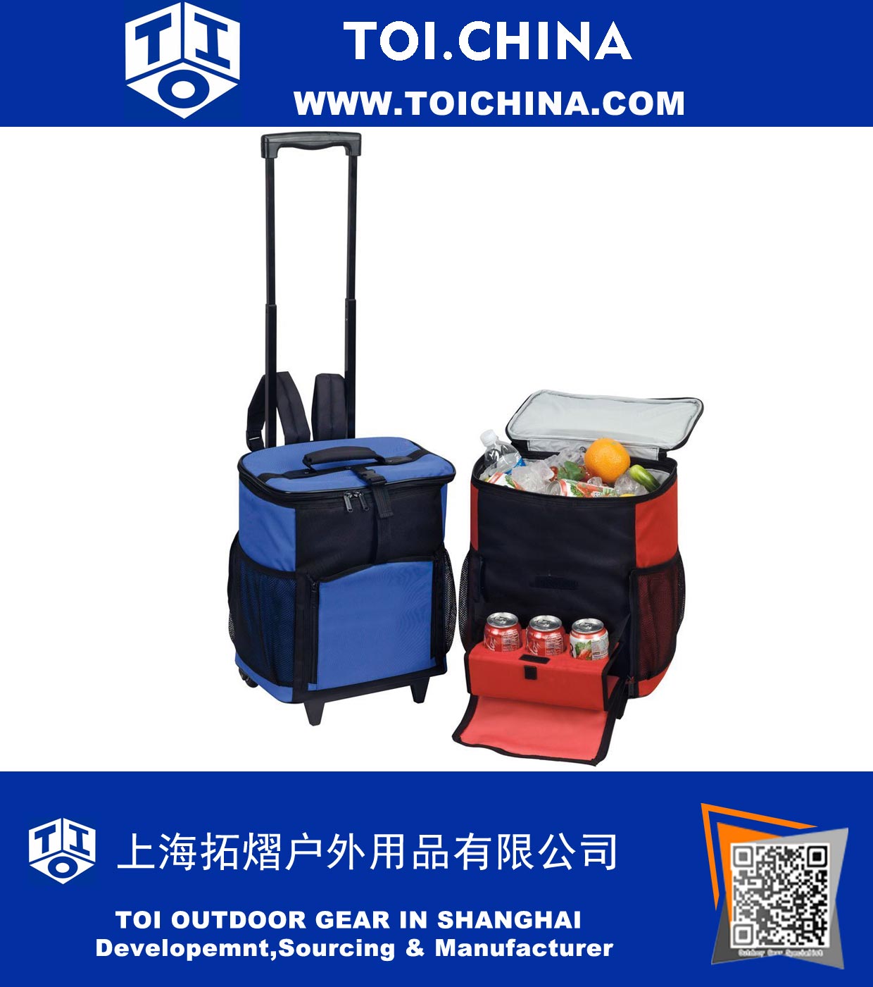 48 Cans Picnic Rolling Cooler with Tray on Wheels 48 Cans Picnic Rolling Cooler with Tray on Wheels