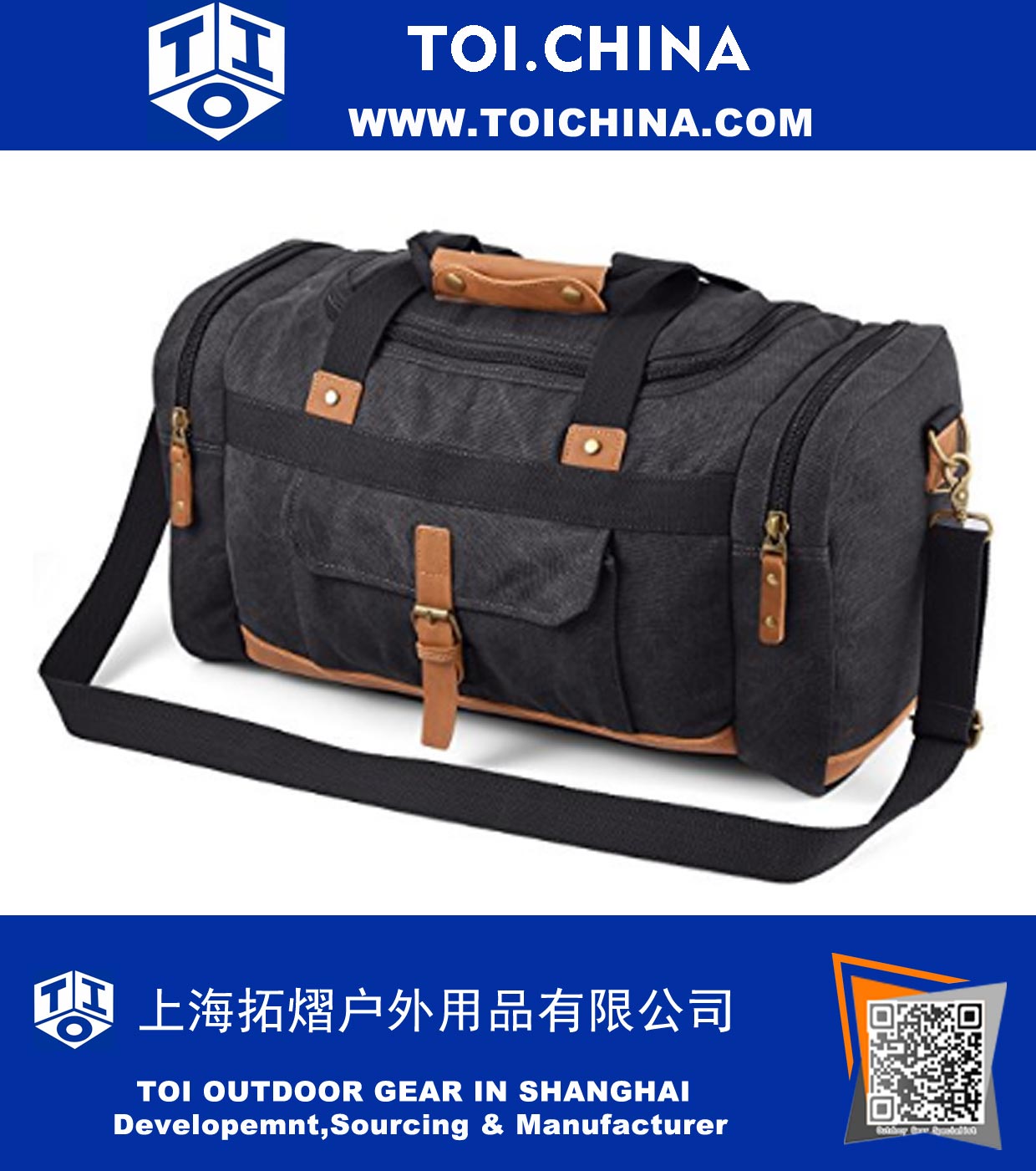 50L Canvas Luggage Duffel Bag Travel Tote Shoulder Bag