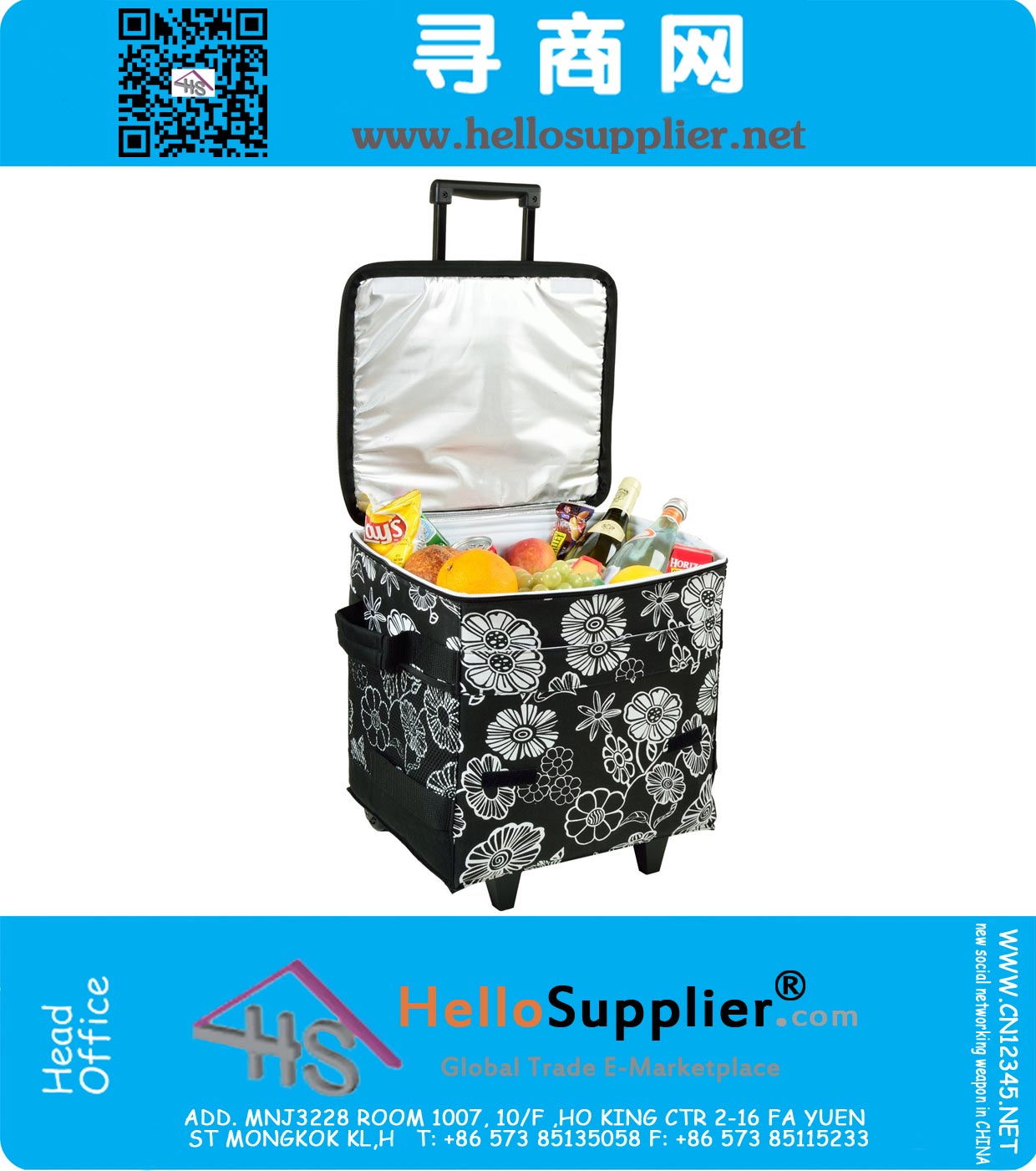 60 Can Collapsible Insulated Rolling Cooler