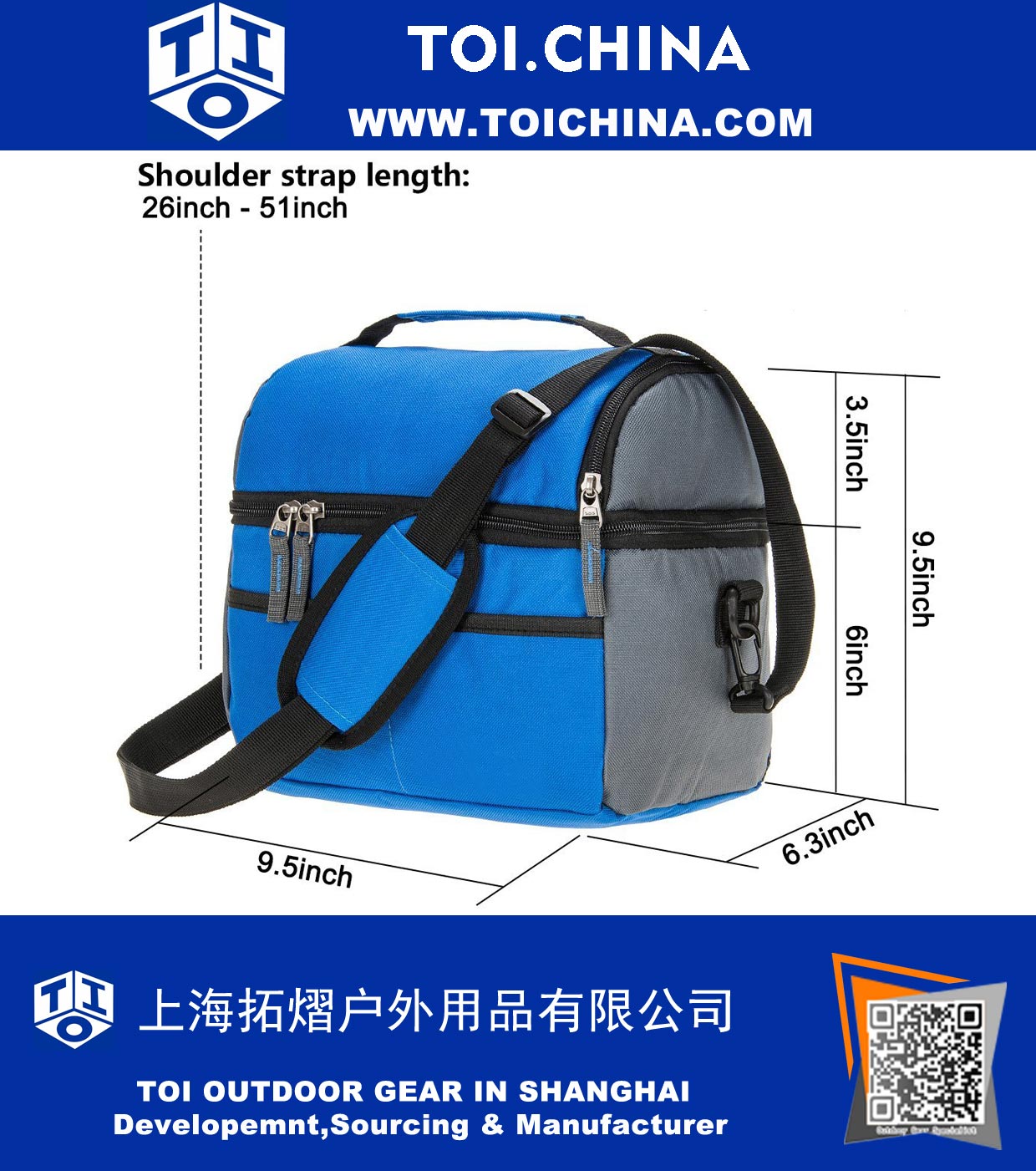 8 Can Cooler Bag Aislamiento doble Compartimento Lunch Bag Aislamiento de alta densidad con forros fuertes a prueba de fugas, muchos bolsillos, cremallera fuerte y costuras