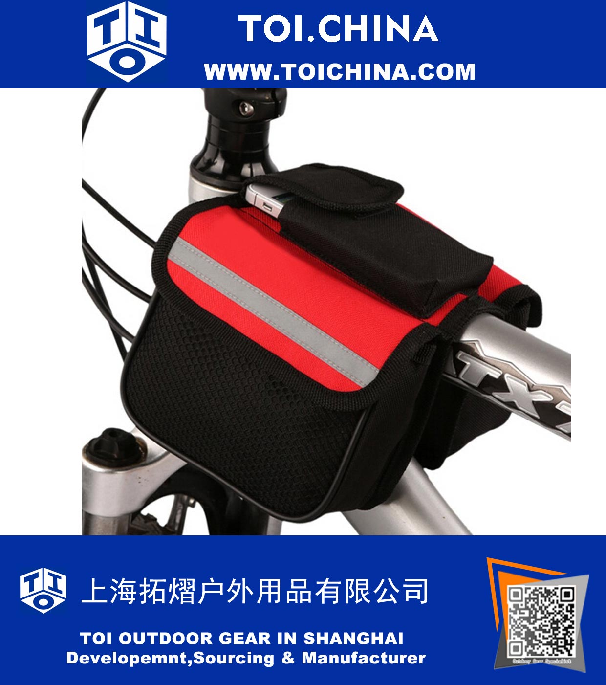 Bolso del tubo del estante del marco de la bici del paquete de la viga de la bicicleta, bolso de ciclo