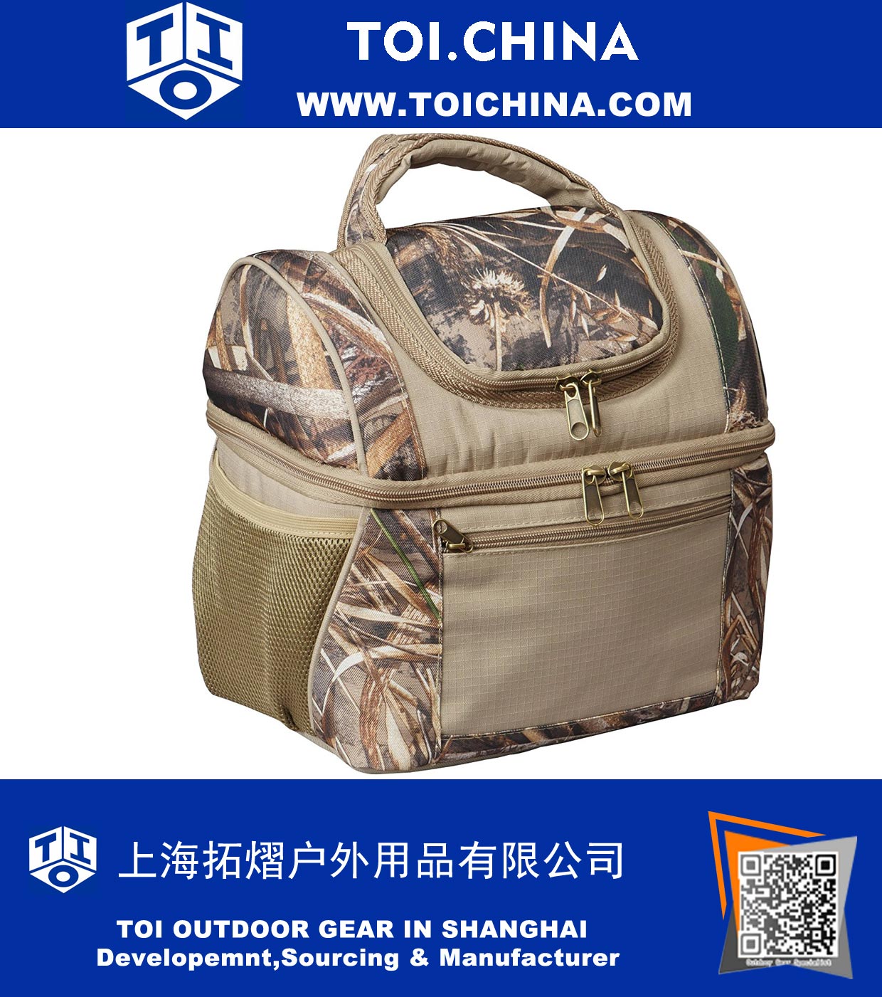 Camo isolierte Doppeldecker-Tasche