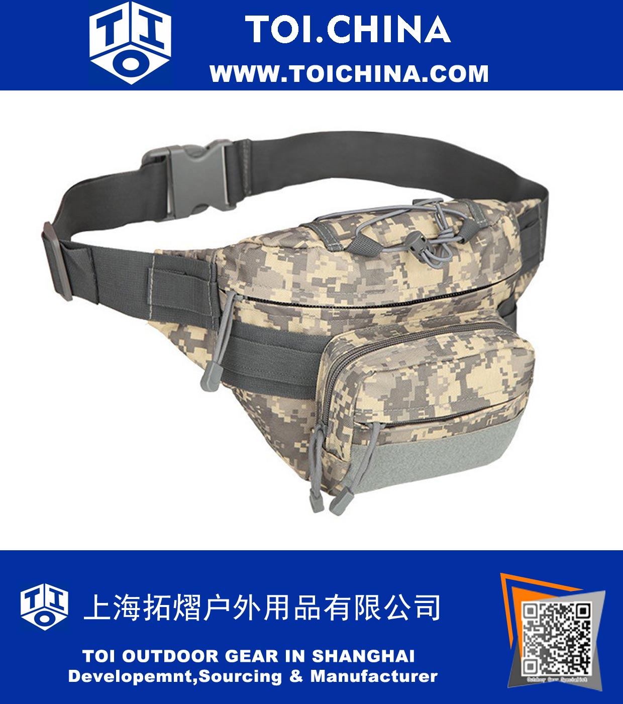 Camo Waist Bag Military Tactical - Correr senderismo Escalada Ciclismo Relax bolsillos para hombres y mujeres