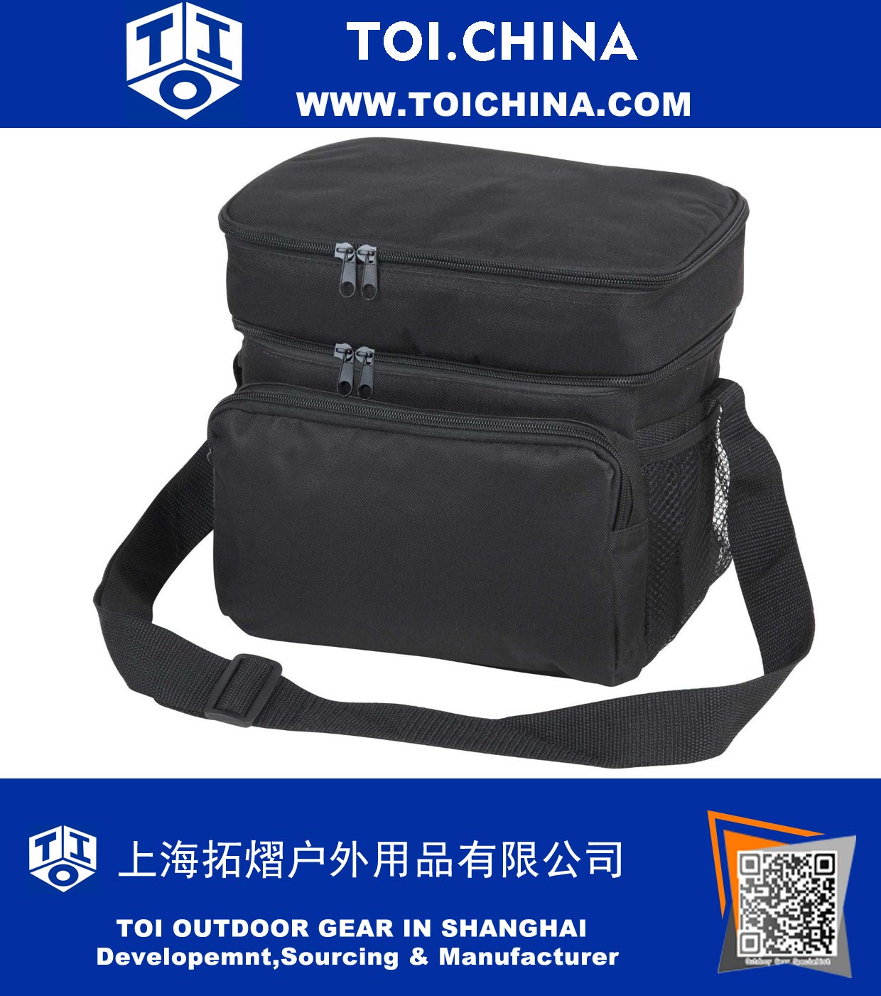 Deluxe Cooler Lunchbox, Lunch Bag, 8-Kanister, isoliert mit Tragegriff-Schultergurt