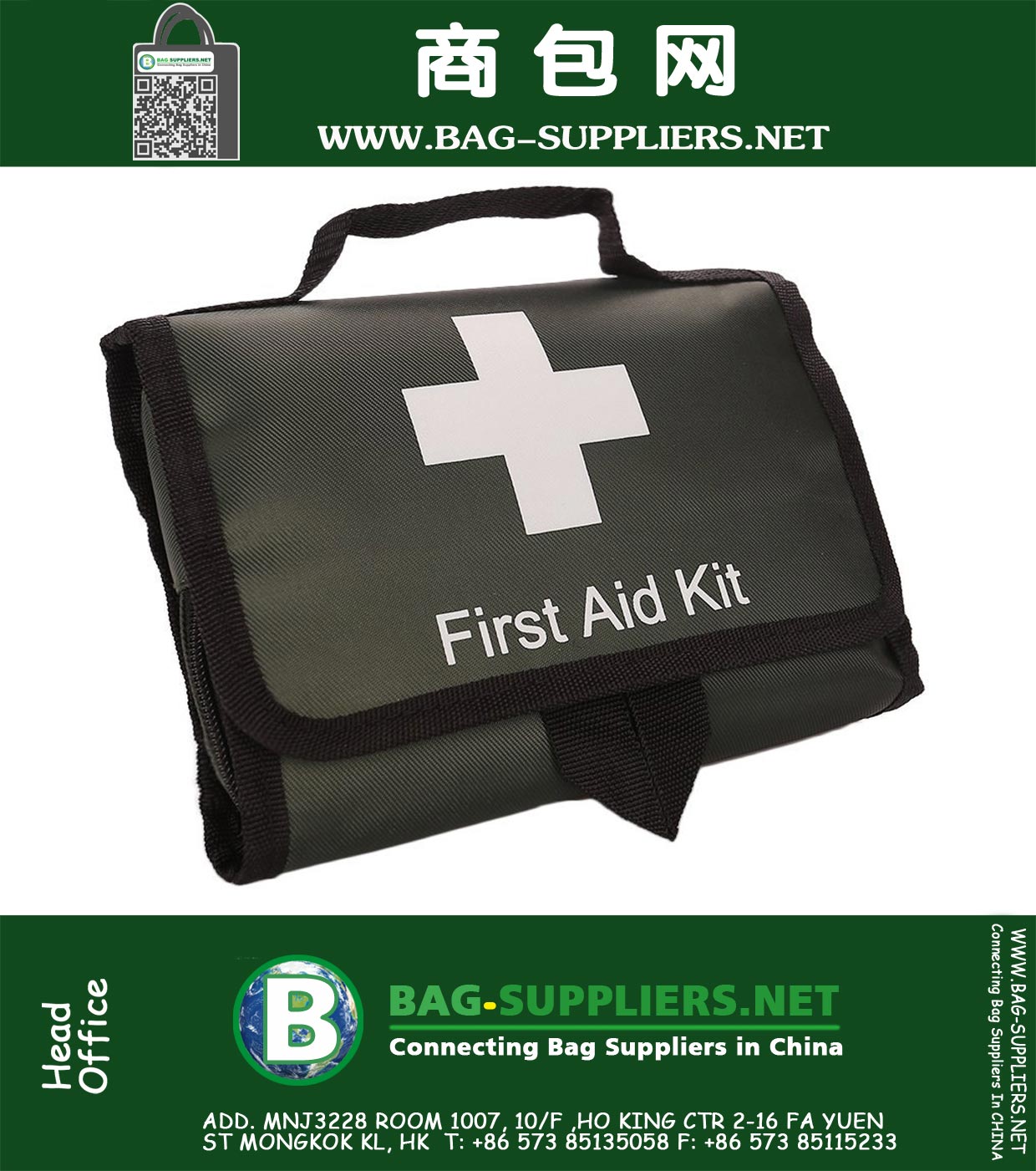 First Aid Kit Auto, Be Always Prepared and Ready to Use in Your Car, 100 pieces Medical Kit, Travel Emergency Kit, Hiking First Aid Kit, Emergency Survival Go Bag