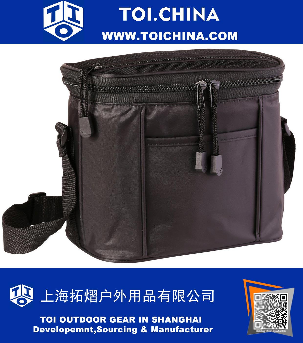 Изолированный 6-Pack Cooler Deluxe Pack Lunch Bag с переносным ремешком - пакет для льда
