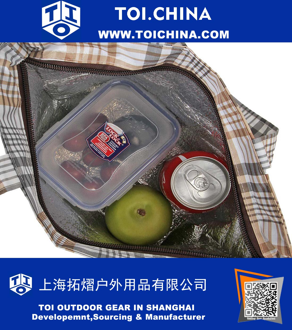 Insulated Cooler Picnic Tote Style Lunch Bag