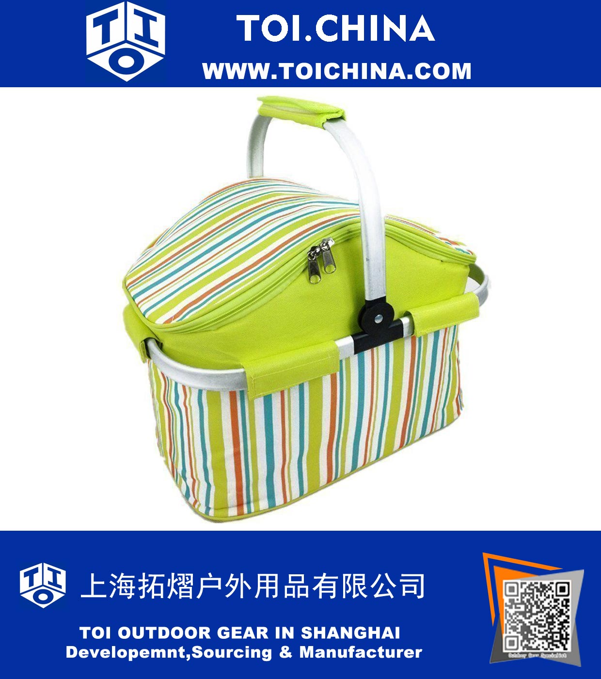 Insulated Folding Cooler Picnic Basket Bag Thermal Tote Lunch Bag