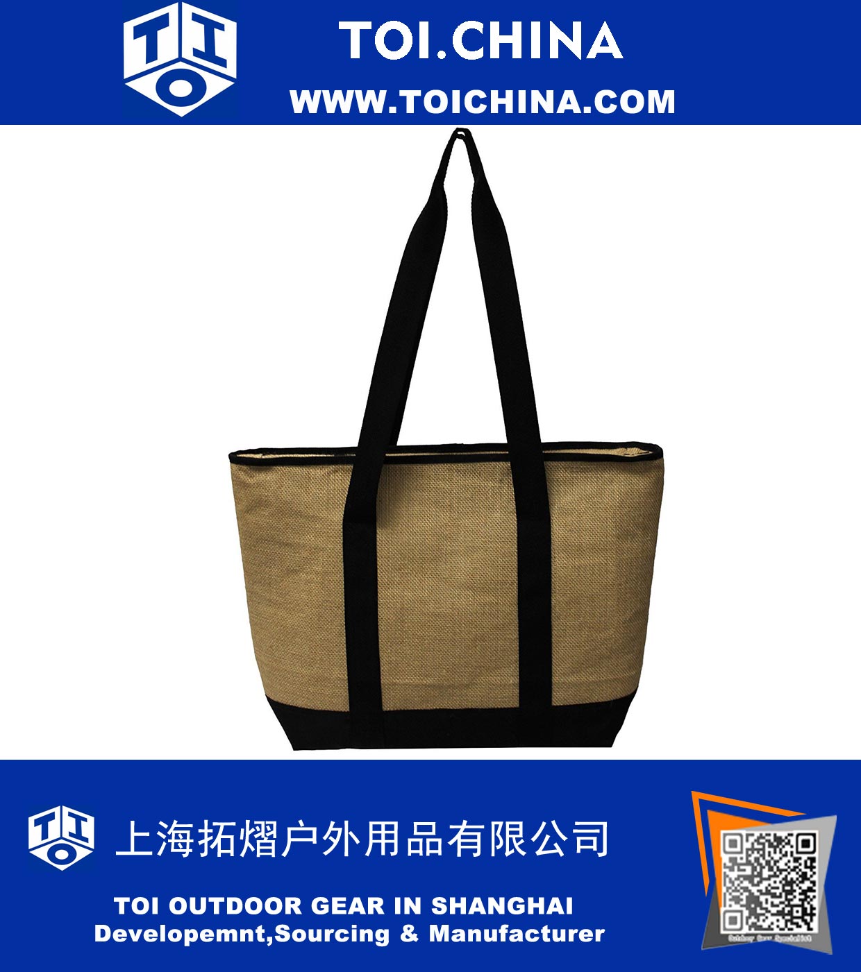 Изолированные Бакалея Сумка Jute Shopping Tote