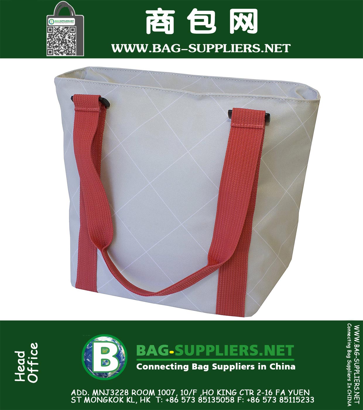 Insulated Lunch Bag - Large Carrier Tote With Zipper Closure