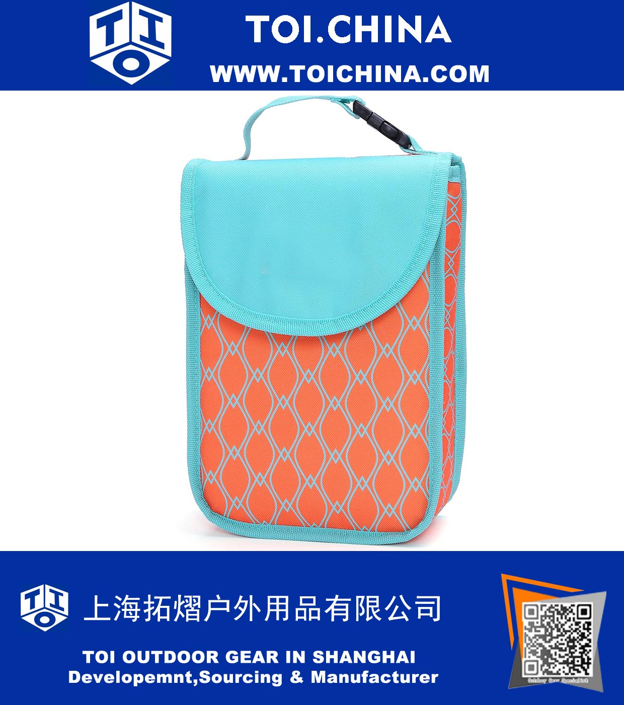 Kids Lunch Box Small Cooler Lunch Bag, Can Clips onto Backpacks, Totes, Strollers, Orange