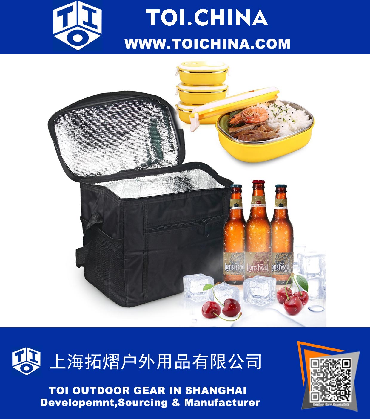 Large Insulated Lunch Tote Bag Cooler Box