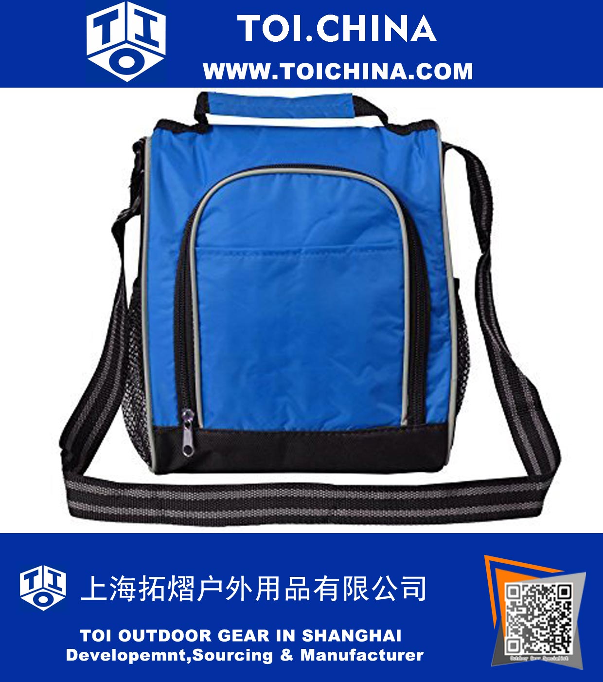 Lunch boxes For Kids Shoulder Strap Blue Reusable Bags for Boys Girls