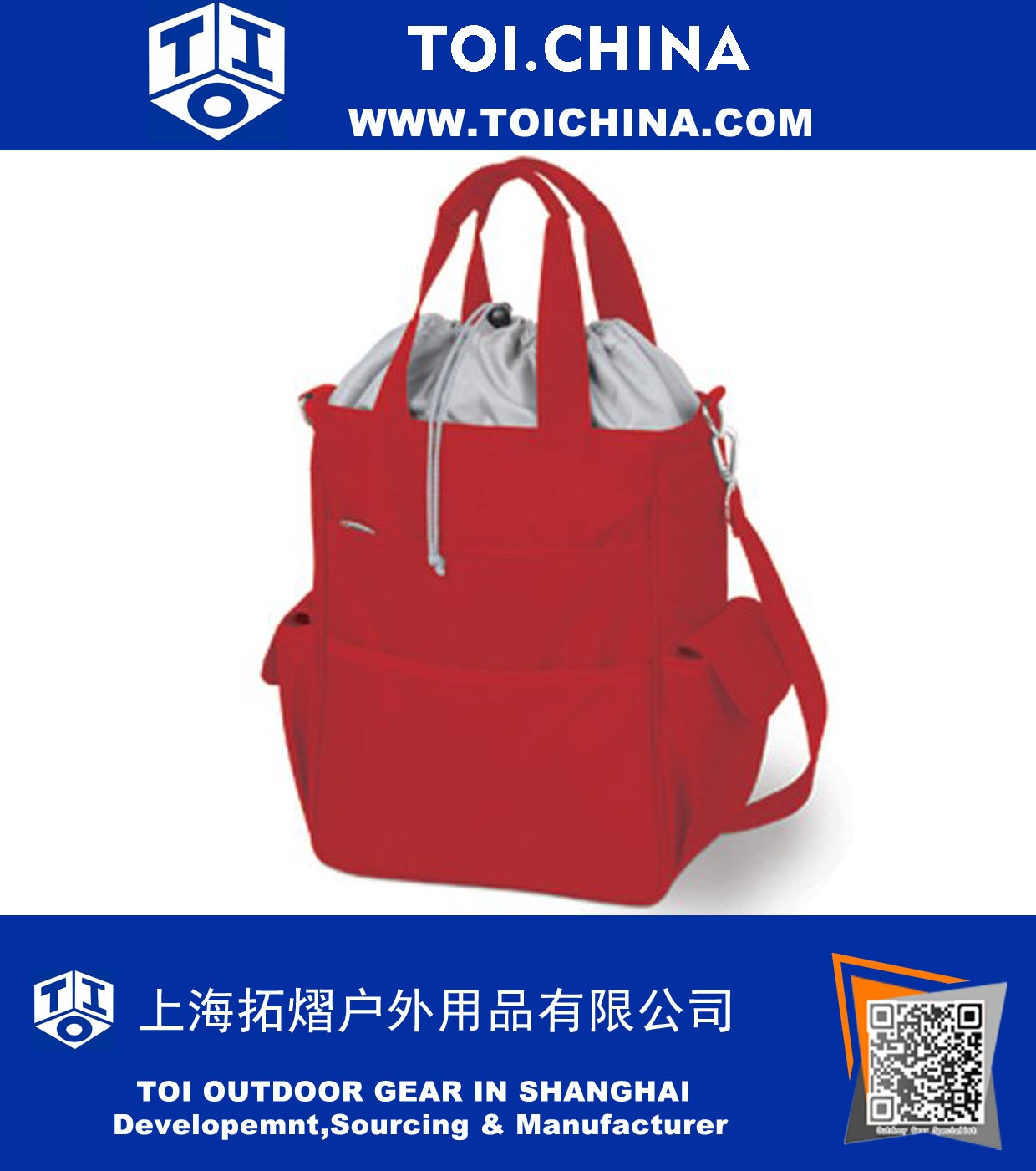 Multi Pocket Fully Insulated Tote With Water-Resistant Inner Lining