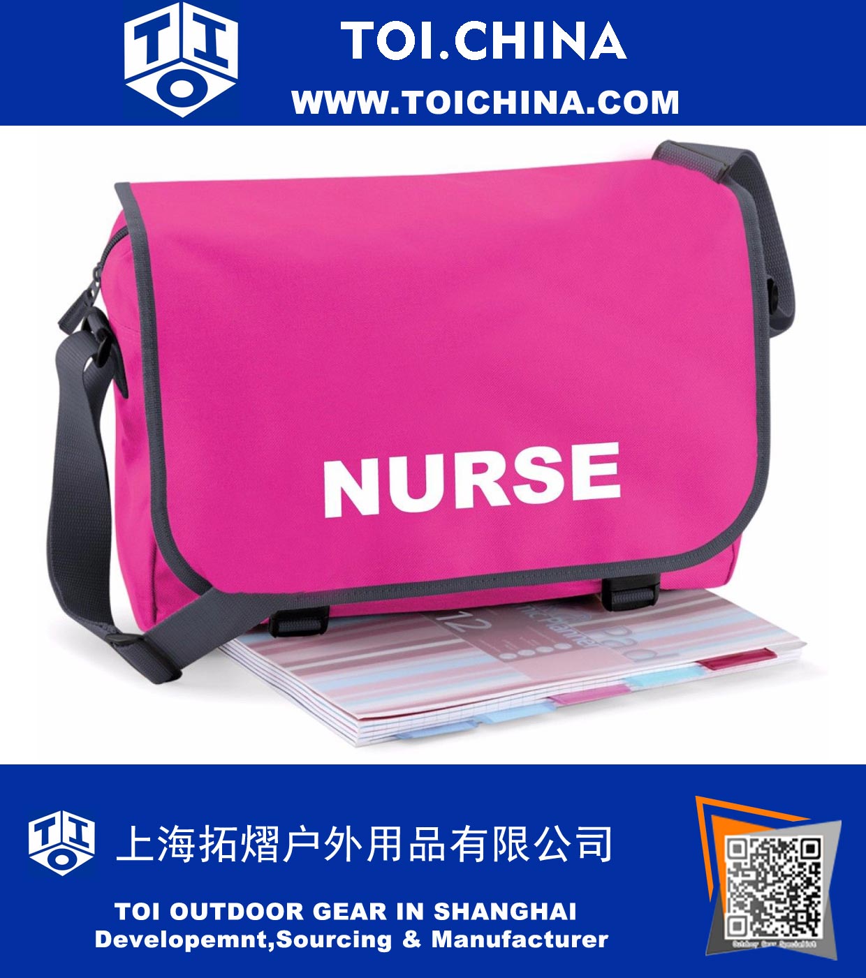 Enfermeira rosa mensageiro saco paramédico, saco de ambulância