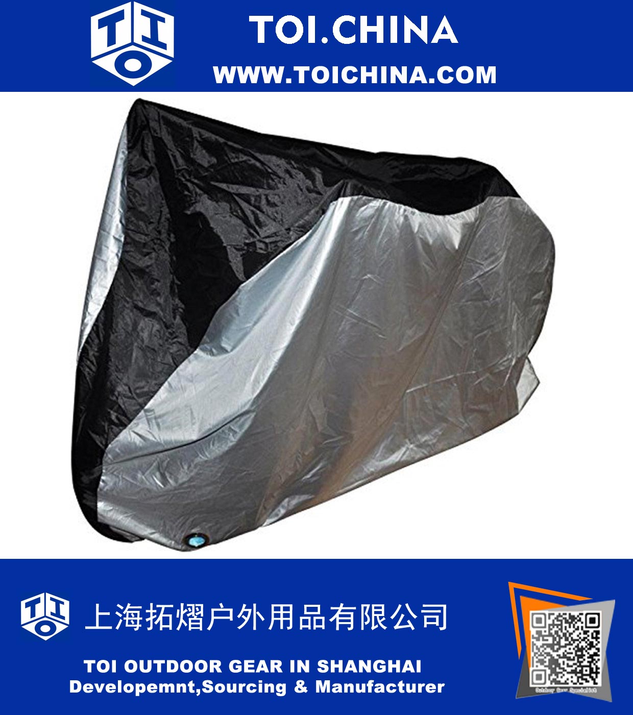 Outdoor Bike Cover,190T Polyester Waterproof Rain Dust Sun Proof Bicycle Cover with Lock Hole, Road Bike, Mountain Bike