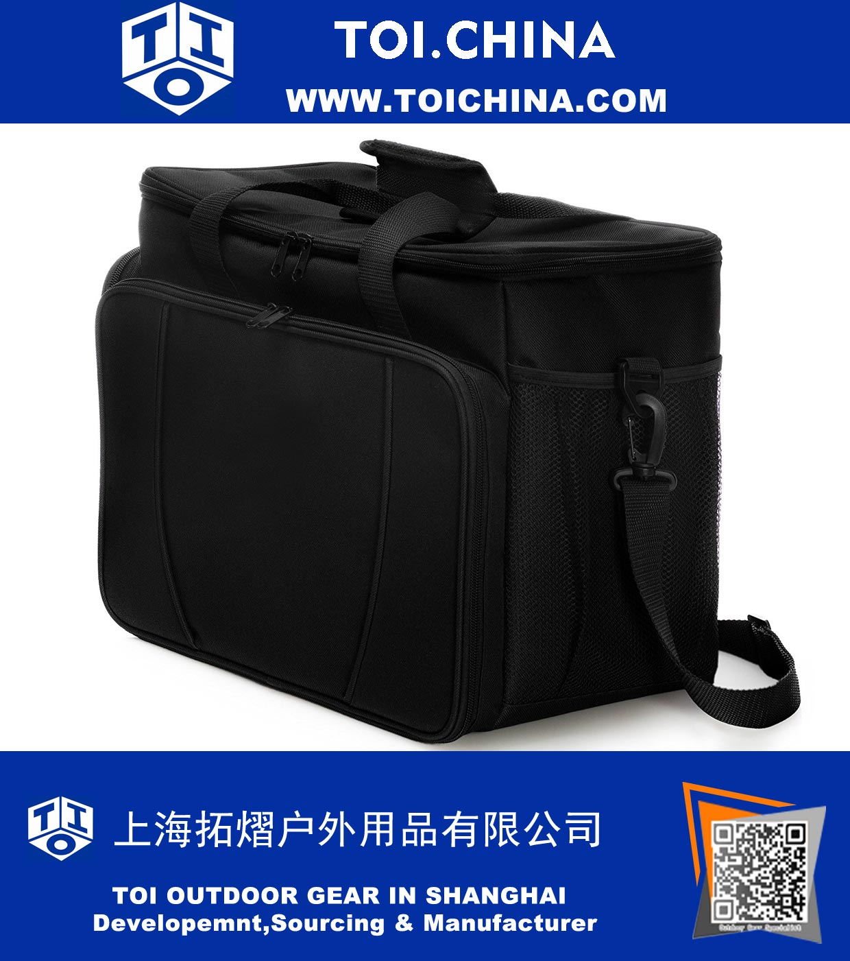 Soft Portable Cooler Bag with Large Insulated Waterproof Interior and Pull-out Beverage Tray