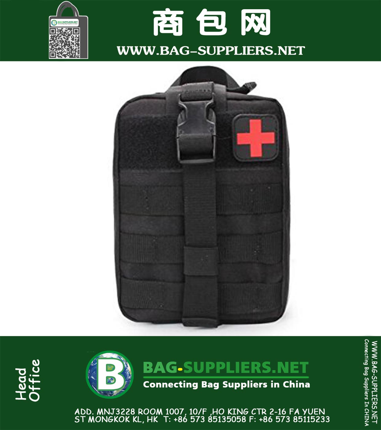 Tactical MOLLE Rip-Away Kit de primeros auxilios EMT Pouch Outdoor Emergency Pack Medic Bag, Tactical Survival para acampar, ir de excursión, pescar y viajar