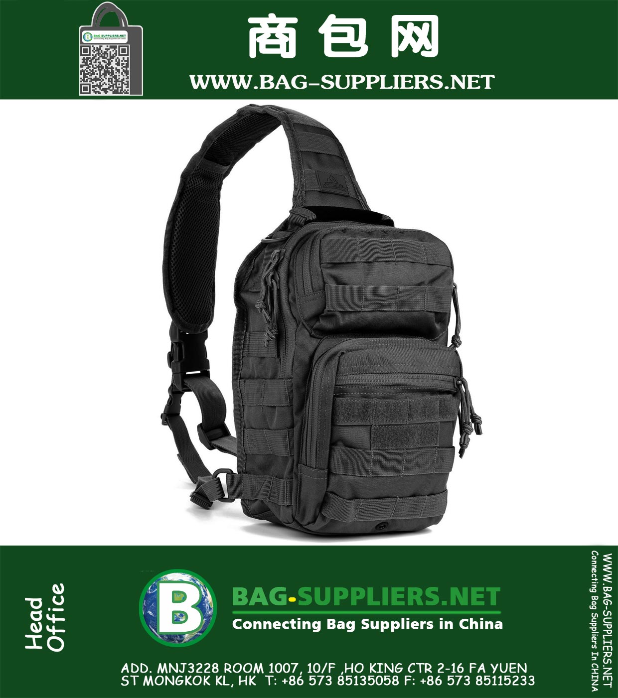 Tactical Sling paquete de cofres militares Molle Daypack mochila portátil Bolsa de hombro casual Crossbody Duty Gear para la caza Camping Trekking