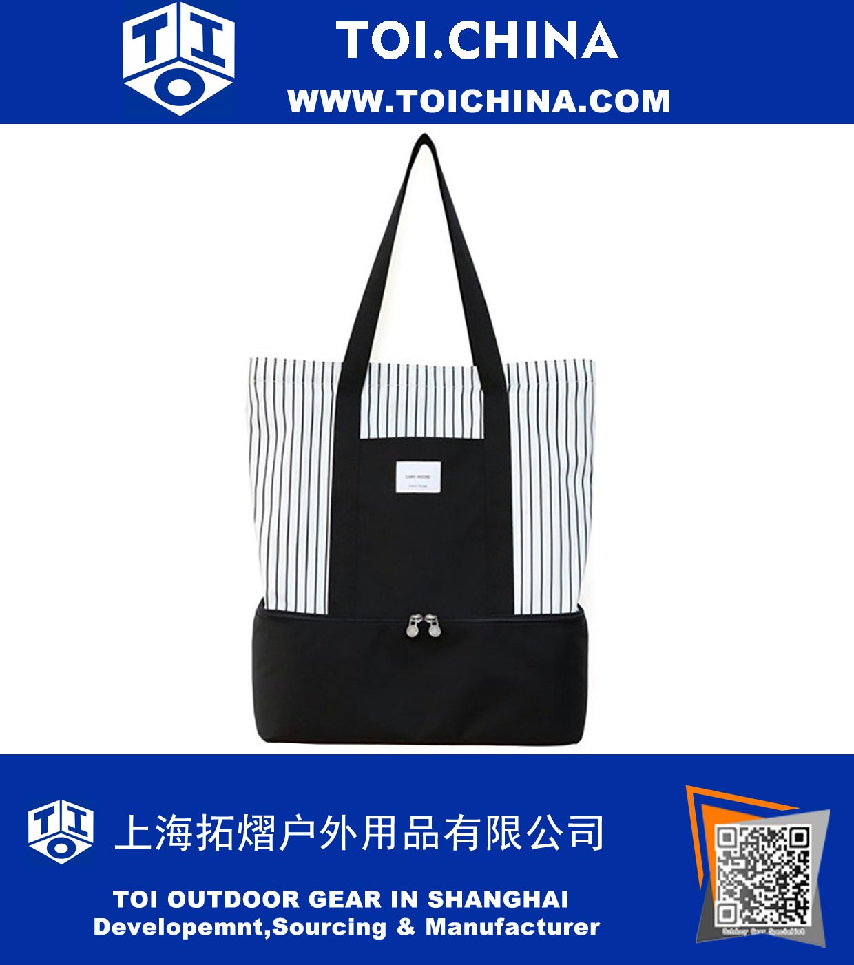 Bolsa de viaje de viaje bolso de hombro de compras multifunción con tapa con cremallera superior de picnic aislado para niñas y woemn