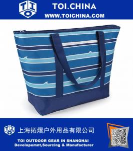 12 Gallon Insulated Mega Tote Blue Bag for Transporting Frozen Food, Perishables and Hot Food