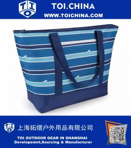 Sac bleu Mega Tote isolé de 12 gallons pour le transport d'aliments congelés, de denrées périssables et d'aliments chauds