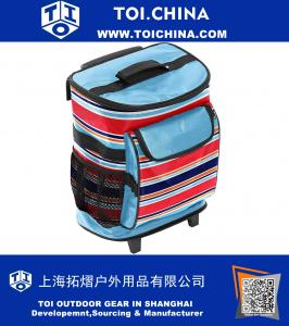 15 Polegadas Multi Stripe Rolling Cooler Um Tamanho Azul