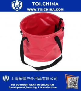 20L Folding Bucket Portable Fishing Bucket Collapsible Retractable Outdoor Bucket Fishing Tackle with Hanging Mesh Bag