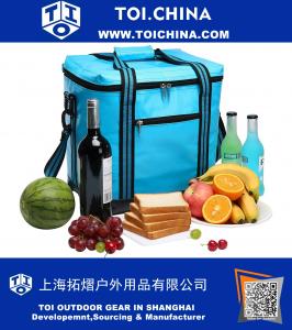 26L gran refrigerador aislado bolsa de picnic más fresco a prueba de agua con compartimiento de la categoría alimenticia para acampar, barbacoa, playa, viajes, pesca