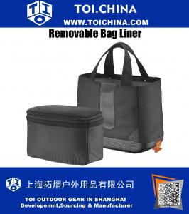 2 in 1 Fahrrad Isolierte Kühler Trunk Bag, Fahrrad Einkaufstasche für Lebensmittelgeschäft, Hand Umhängetasche