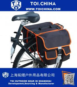 2 in 1 Bike Panniers Messenger Bag with Detachable Shoulder Strap