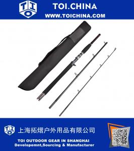 3-Piece Travel Graphite Тяжелые лодочные удочки Троллинговые удочки со штифтом