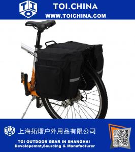 30L Bolsa de Bicicleta Doble Lateral Bolsa Posterior Ciclismo Rack Bolsa de Asiento Trasero Alforja Bicicleta Accesorio