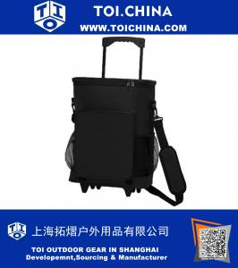 30 Can Black Rolling Cooler Bag