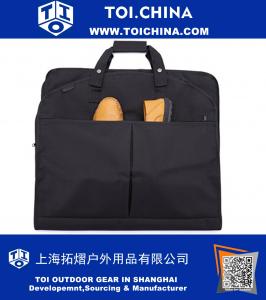 
Saco de vestuário impermeável da capacidade extra do saco de vestuário de 40 polegadas com o gancho de suspensão do metal dos bolsos
